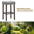 thumbnail image 6 of Costway Saddle Bar Stools Ergonomic Nailhead Design Gray (Set of 2), 6 of 11