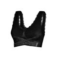 thumbnail image 1 of Cheers Chic Women Front Cross Side Button Lace Wireless Push Up Bra Brassiere Underwear, 1 of 2
