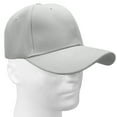 thumbnail image 5 of Falari Wholesale 12-Pack Baseball Cap Adjustable Size Plain Blank Solid Color Light Gray, 5 of 6