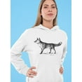 thumbnail image 2 of Fox Side View Hoodie Women -Image by Shutterstock, Female Small, 2 of 4