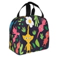 thumbnail image 2 of Lsque Pikmin Print Insulated Lunch Bag with Thick Aluminum Foil Lunch Tote Bag with Front Pocket for Men and Women, Ideal for Work, School, Picnics, and Travel, 2 of 8