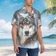 thumbnail image 3 of Balery Majestic Snowy Wolf Camisas hawaianas de manga corta para hombre, camisas playeras de corte holgado, camisas de vacaciones con botones,Medium, 3 of 7