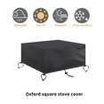 thumbnail image 3 of Square Oxford Fabric Fire Pit Cover Cubierta Impermeable Anti-Uv Para Mesa De Patio Fire Pit 420D Monstrate HA015974-00, 3 of 5
