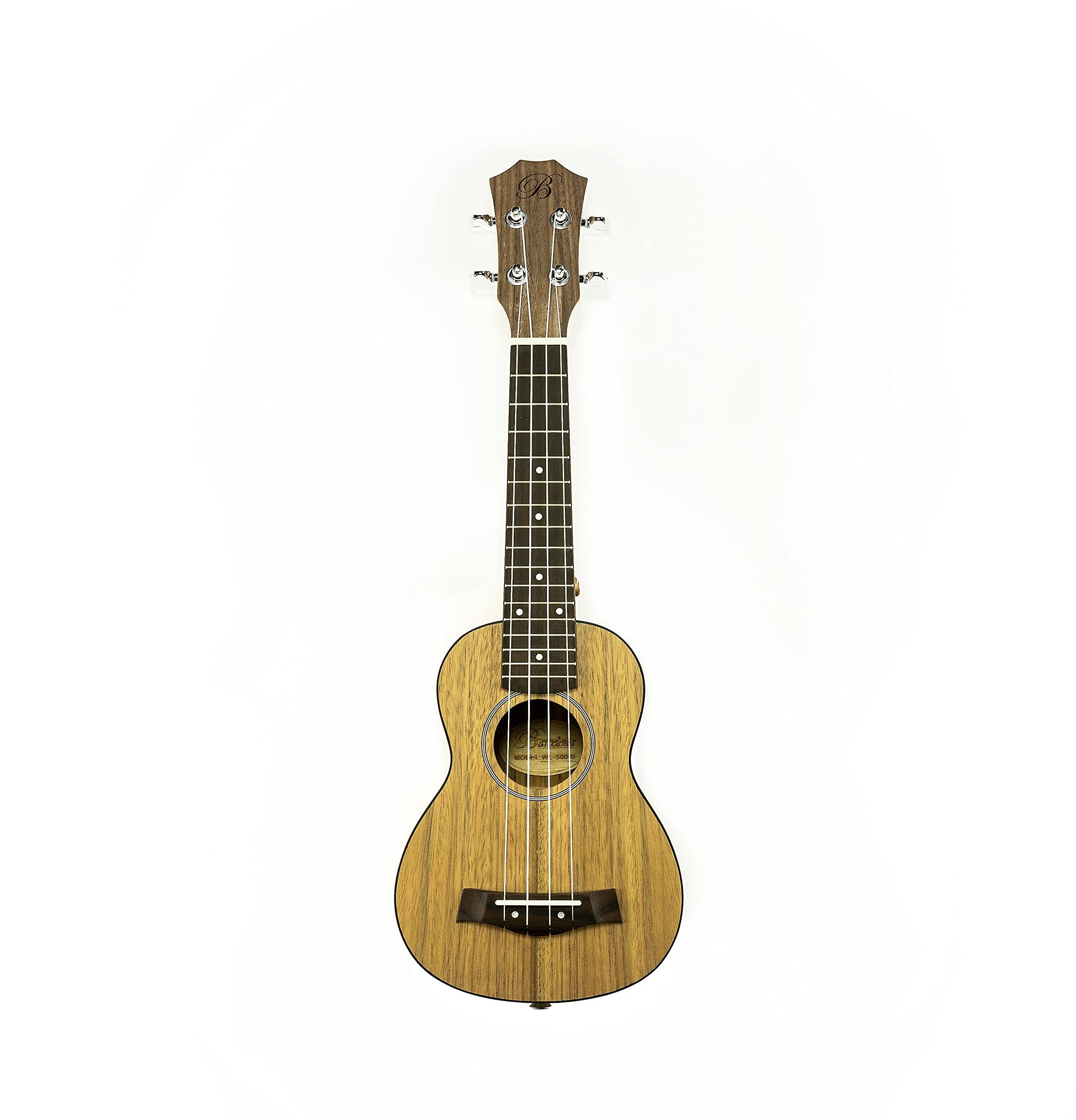 Barcelona Walnut Soprano Ukulele Bundle with Gig Bag, Tuner, Strap, Austin Bazaar Instructional DVD, and Polishing Cloth