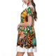 thumbnail image 2 of Disketp Happy Fall Y'All para Vestido de Manga Corta para Mujeres, Vestidos de Verano para Mujeres, Casual y Holgado para la Playa, 2 of 6