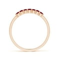 thumbnail image 2 of ANGARA Natural Half Eternity Seven Stone Ruby Wedding Ring in 14K Rose Gold for Women (Size-2mm) | July Birthstone, Birthday, Anniversary, Jewelry Gift for Women | Natural Ruby Ring, 2 of 9