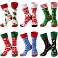 thumbnail image 4 of Fun Christmas Socks for Men - Funny Xmas Gifts for Men and Women Novelty Cozy Unisex Crew Cotton Sock Set, 4 of 6