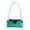 Green, variant on Metallic Shoulder Evening Bag Buckle Shiny Silver Underarm Purse for Women Boho Bags Ladies 90s Tote Clutch Handbag