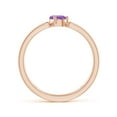 thumbnail image 2 of ANGARA Natural Tilted Pear Amethyst Solitaire Parallel Split Shank Ring in 14K Rose Gold for Women (Size-6x4mm) | February Birthstone, Anniversary, Jewelry Gift for Women | Natural Amethyst Ring, 2 of 9