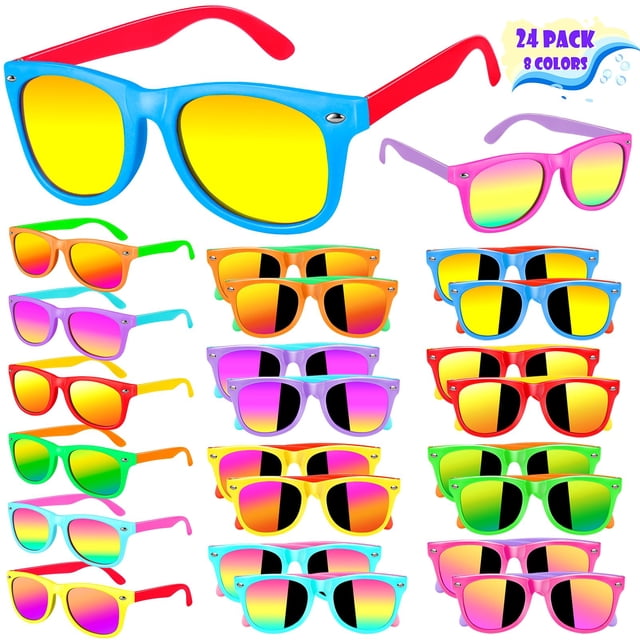 Gafas de sol Metemot Kids con protección UV400, 24 paquetes de 3 a 8 años