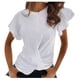 thumbnail image 2 of Xuyuer Women 2026 Summer Crew Neck Short Sleeve Tops Ribbed Knit Slim Fit Fashion Basic Tee Shirts Casual Going Out Top Shirts Basic Slim Fitted Crop Tops 2026 Summer Y2k Spring Clothes, 2 of 4