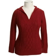Faded Glory Fg Marled Cable Hooded Sweater