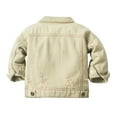 thumbnail image 4 of Boys Denim Jacket Button Denim Jacket Kid Casual Jacket Beige Jacket Boys Girls Jean Jacket Size 9-12 Months, 4 of 4