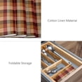 thumbnail image 6 of Red Brown Tartan Placemats Set of 4 Rustic Farmhouse Beige Plaid Washable Woven Burlap Cloth Fabric Placemat for Square/Rectangle/Round/Oval Dining Table, Easy Clean Place Mats for Toddlers, Kids, 6 of 6
