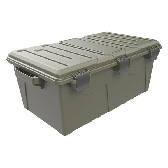 ACRG18 Ammo Crate Utility Box, Easy transport, Spacious and stackable storing, Water resistant, Green, Made in the USA