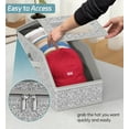 thumbnail image 7 of KEMEINILI Stackable Hat Storage for Baseball Caps , 2 Pcs Clear Hat Storage Box with Cardboard,Holds up to 24 Caps Hat Organizer for Closet, Sturdy Snapback Boxes for Men with Cardboard, Grey, 7 of 7