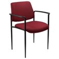 thumbnail image 1 of Boss Square Back Diamond Stacking Chair W/Arm In Burgundy, 1 of 5