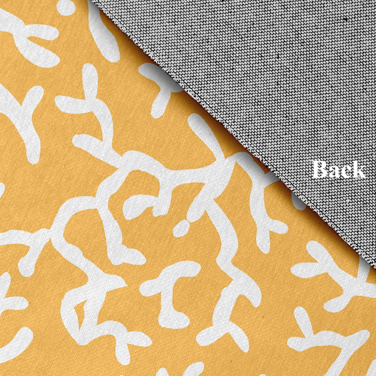 24" 36" Simply Daisy Seaweed Beach Style Chenille Area Rug, Egg Yolk Yellow