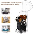 thumbnail image 5 of Makeup Brush Holder Clear Acrylic Dustproof Makeup Brushes Organizer with Lid, 5 of 5