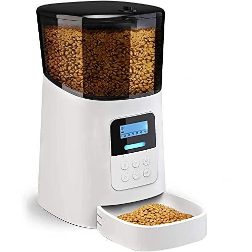 Arespark Automatic Dog Feeder, Auto Cat Feeder, Pet Food Dispenser, 6