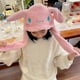 thumbnail image 4 of Cute Sanrio Hat Cinnamoroll Accessories Kawaii Keep Warm Thickening Plush Ear Cap Ears Move Anime Soft Toys For Girls Gift, 4 of 4