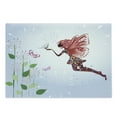 thumbnail image 1 of Butterfly Cutting Board, Butterfly Winged Flower Built in Silhouette of and Dandelion with Tall Stem, Decorative Tempered Glass Cutting and Serving Board, Large Size, Multicolor, by Ambesonne, 1 of 1