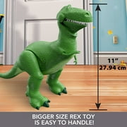 Disney Pixar Toy Story Rex Action Figure, Roarin' Laughs Talking Dinosaur Toy, Movie Collectible