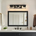 thumbnail image 3 of LED Bathroom Vanity Light 3-Light Matte Black Acrylic Modern Lighting Fixtures Smoke Design 3000K Wall Lights Fixture Over Mirror, 3 of 9