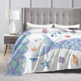 thumbnail image 4 of Mermaid Blanket Soft Fleece Flannel Lightweight Birthday Gifts Blankets Cozy Warm Cute Throw Blanket Living Rooms Sofa Decor Blanket All Seasons 60x50 Inches, 4 of 6