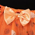 thumbnail image 6 of WIBACKER Newborn Baby Girl My 1st Halloween Skirt Outfit Set, Infant Pumpkin Dress, Toddler Romper + Tutu Skirt + Headband, 6 of 9