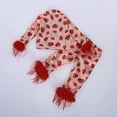 thumbnail image 3 of WOYY Girls Strawberry Pajamas Trim Long Sleeve Shirt Pants Sleepwear PJ's, 3 of 8