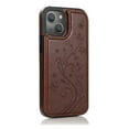 thumbnail image 4 of Compatible with iPhone 12 Mini Case Wallet with Card Holder,Embossed Butterfly Pattern PU Leather Double Magnetic Buttons Flip Shockproof Protective Cover for iPhone 12 Mini 5.4 Inch, Brown, 4 of 9