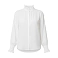 thumbnail image 5 of APEXFWDT Long Sleeve Dressy Casual Shirts Women Button Down Ruffle Collar Shirts Ladies Business Office Work Tops,L,White, 5 of 7