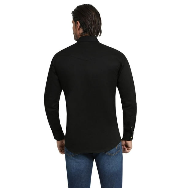 Camisa wrangler negra hotsell