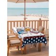 thumbnail image 2 of 60x84 Inch Outdoor Tablecloth with Umbrella Hole Zipper Rectangle Blue Red 4th of July Rectangular Tablecloths Outside Waterproof Independence Day Star Love Heart Patio Table Cover for Picnic Party, 2 of 8