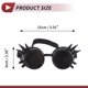 thumbnail image 4 of Gafas de motocicleta 1Pc Unique Bargains, gafas de ciclismo con lente negra y marco negro, 4 of 6