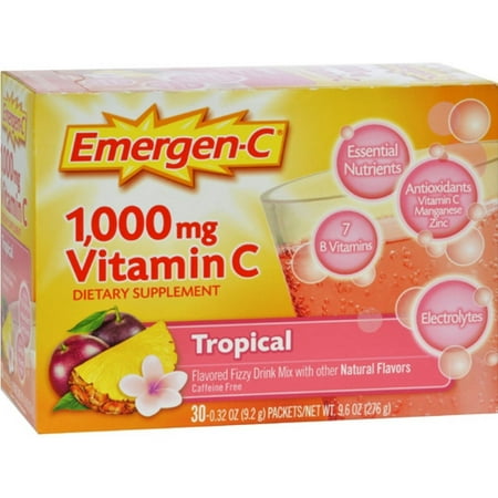 Emergen-C La vitamine C pour boisson Packets Tropical 30 l'unité (multiple de 2)