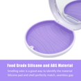 thumbnail image 3 of Retainer Case,Aligner Case with Mirror,Round Retainer Holder with Aligner Remover Tool, Chew & Brush,Rope Bag Sets (White Shell Purple Silicone), 3 of 6