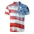 thumbnail image 4 of Jinhomg Mens Summer Graphic Shirts Patriotic4Th of July American Flag Tees Casual Comfy Short Sleeve Button Up Polos Shirt Big And Tall Independence Day Party Tops Navy M, 4 of 5