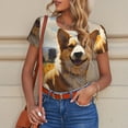thumbnail image 6 of Kdxio Cute Corgi Sunflower for Women's Short-Sleeved Onesie Stylish Round Neck Pajamas Bodysuit Jumpsuit Nightwear-Small, 6 of 7