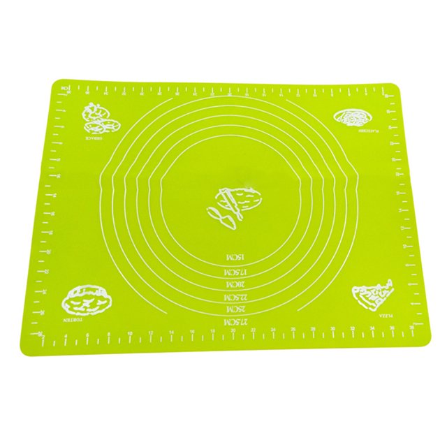 Yuarrent Alfombrilla para hornear de silicona Alfombrilla para rodante de harina Alfombrilla para para hornear Alfombrilla rodante para Herramientas y accesorios para hornear verde Yuarrent JJ25732-03