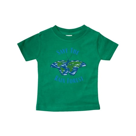 

Inktastic Save the Rain Forest Earth Butterfly Gift Baby Boy or Baby Girl T-Shirt