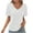 White, variant on TKLPEHG Women's Tops Casual Going Out Tops Short Sleeve T Shirts Summer Solid Color Loose V Neck Tshirt Lightweight Blouses(Black,M)