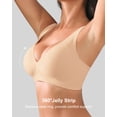 thumbnail image 4 of Daystry Womens Comfortable No Underwire Deep V Bras 360° Jelly Strip Wireless Soft Bra with Bra Extender, 4 of 8