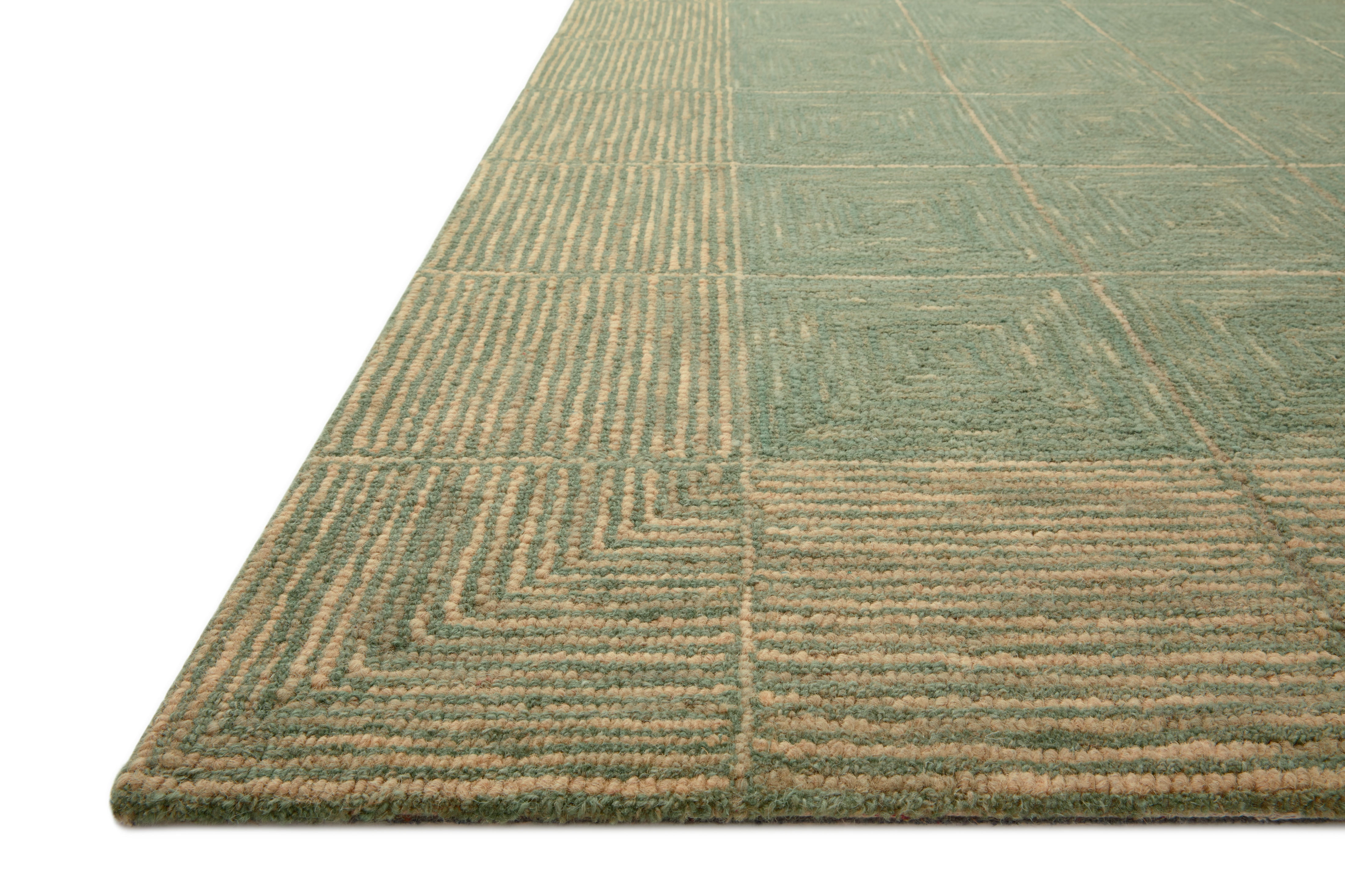 Chris Loves Julia x LoloiFrancis Green / Natural 8'-6" x 12' Area Rug