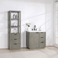thumbnail image 3 of Cadiz 36" Single Vanity in Fir Wood Grey with Composite top in Lightning White, 3 of 16