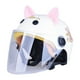 thumbnail image 1 of Casco de invierno para vehículo eléctrico, casco con orejas de gato, decoraciones ligeras para Blanco, 1 of 9