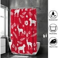 thumbnail image 4 of Coolnut Bath Shower Curtain Liners Bear and Deer 60x72in Polyester Waterproof with 12 Curtain Hooks, 4 of 6