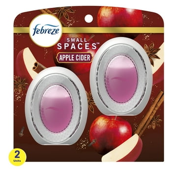 Febreze Small Spaces Holiday Air Freshener Apple Cider Scent, .25 oz Each, Pack of 2