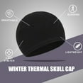 thumbnail image 4 of 2 Pack Skull Cap for Men Watch Cap for Cold Weather Fleece Beanie Liners Warm Windproof Cycling Hat Black, 4 of 8